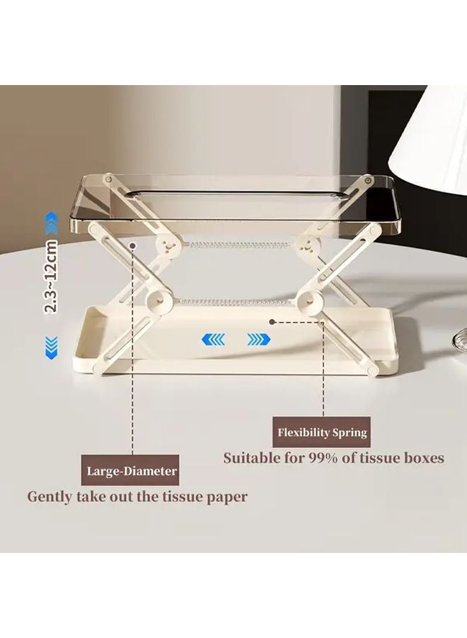 حامل علبة المناديل الأسود التلقائي ذو الزنبرك للمطبخ والحمام والمكتب - Image 4